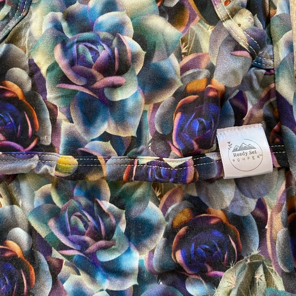 Ready Set Romper Electric Garden short sleeve long leg romper Baby 0-6 months - Picture 2 of 3